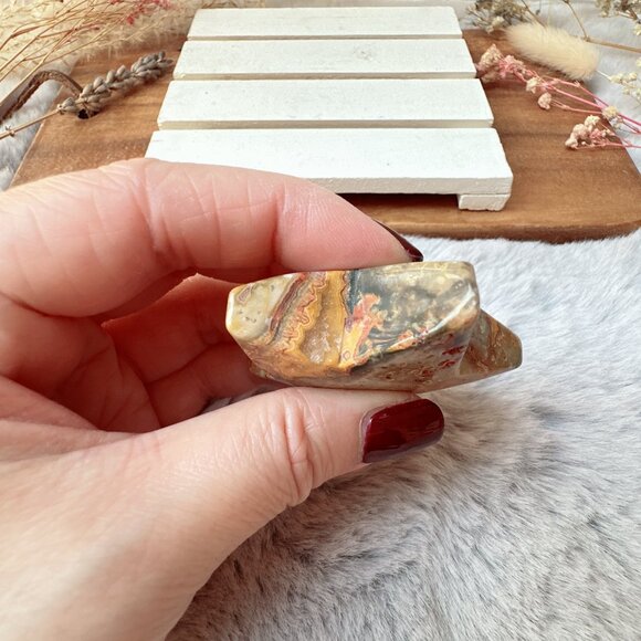 Beautiful Small Crazy Lace Agate Star - Picture 3 of 7